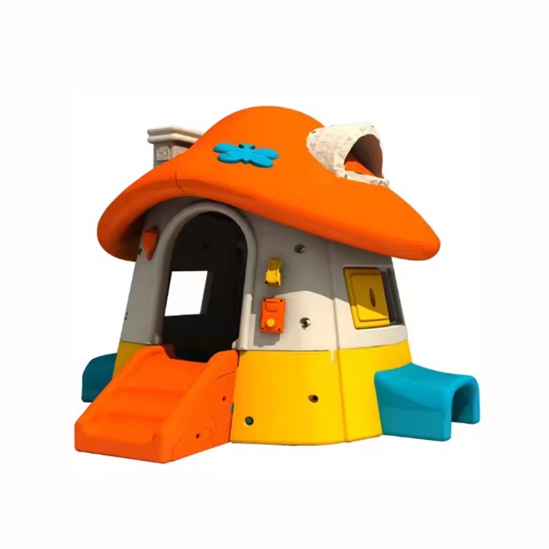 Kids Outdoor Area - 家庭用裏庭子供用遊び場プラスチック製プレイハウスミニプレイグラウンドハウス屋外プレイセット（家付き）