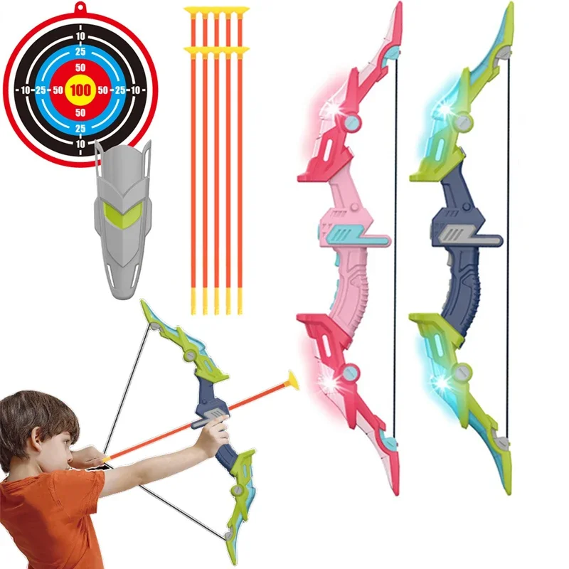 Kids Outdoor Archery Set - 子供のための弓と矢のキット,子供のための弓のキット,アーチェリーの練習,アウトドアスポーツ,ゲーム,狩猟,射撃,男の子のためのおもちゃの贈り物