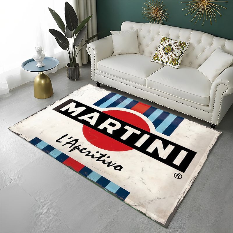 Kids Outdoor Area - レーシングカー M-Martini Moto ノンスリップエリアラグ リビングルーム、ベッドルーム、プレイルーム用、ソフトカーペットフロアマット ホームデコレーションラグ