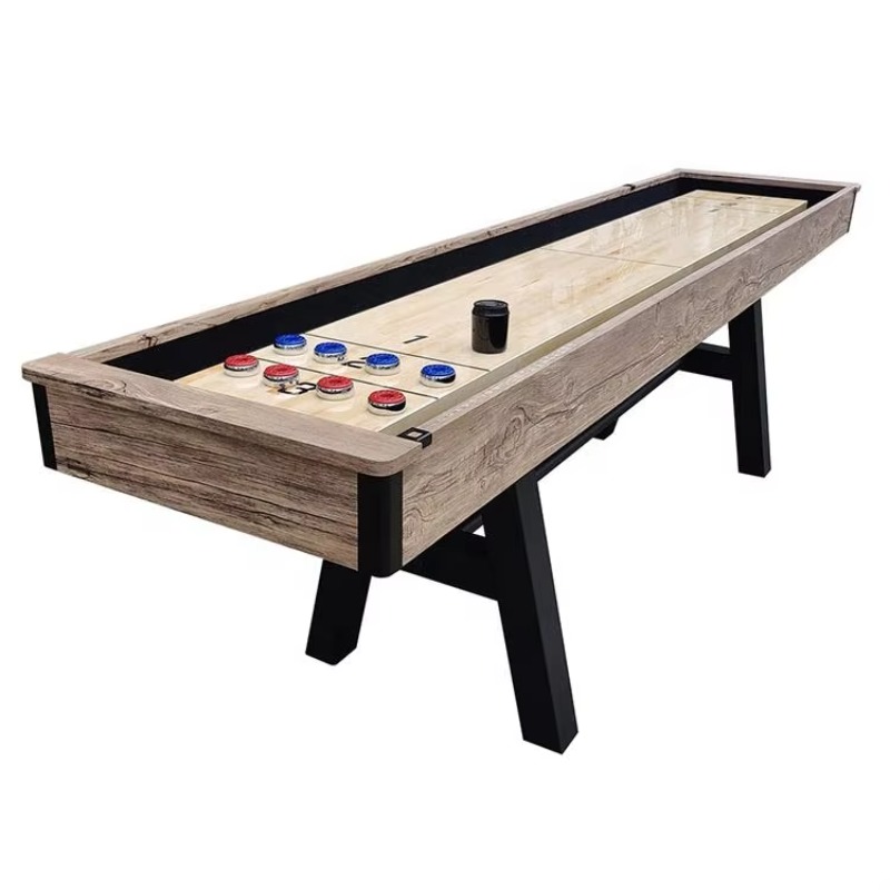 Kids Indoor Outdoor Games - 9フィートのポータブルアーケードシャッフルボードゲームテーブル、子供と大人向け、屋内と屋外で使用可能、家族のゲームルームに最適