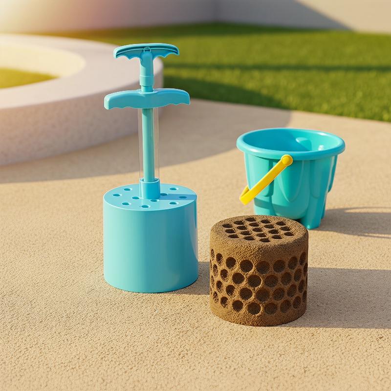 Kids Outdoor Water Play - 子供用水遊びビーチおもちゃサンドボックス型セットシャベル城建物壁ハニカムブリケット型夏屋外砂遊びゲーム