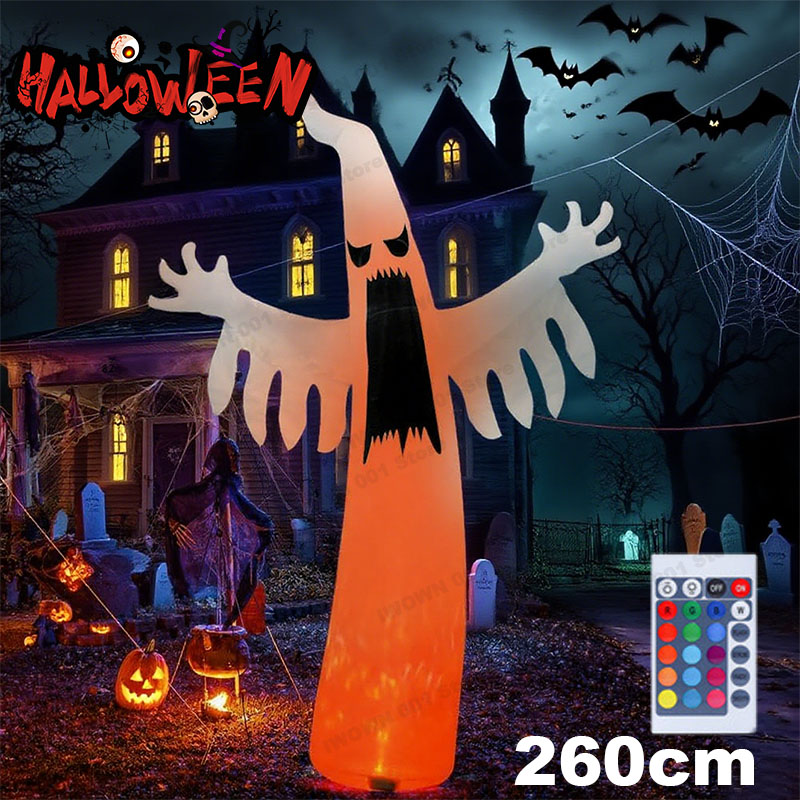 Kids Outdoor Easter Toys - ハロウィンインフレータブル怖いゴースト LED ライト付き子供のおもちゃお化け屋敷バーパーティーハロウィン装飾屋外庭ホラー小道具