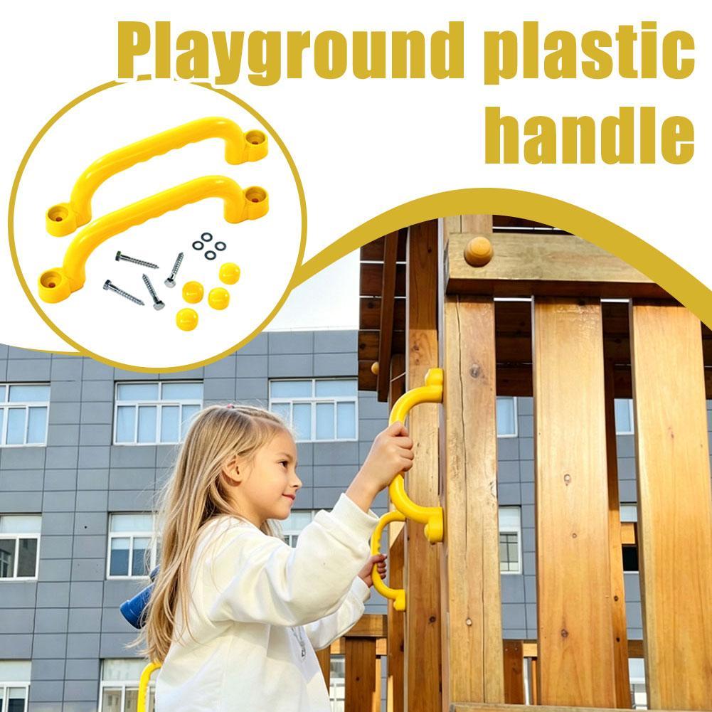 Kids Outdoor Gym Equipment - 遊び場用安全ハンドル クライミングフレーム用 屋外用グラブハンドルバー プレイハウス用 ツリーハウス キッズジム機器アクセサリー