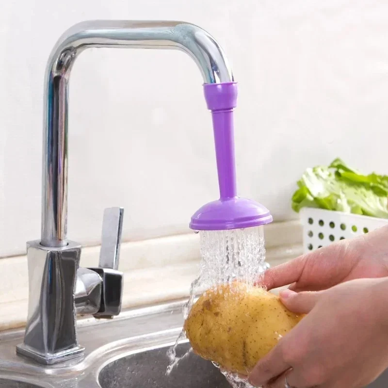 Kids Outdoor Mud Kitchen Accessories - 1pc シリコーン蛇口エクステンダー子供用キッチンノズルタップフィルター節水シャワー回転スプレー水栓浴室アクセサリー