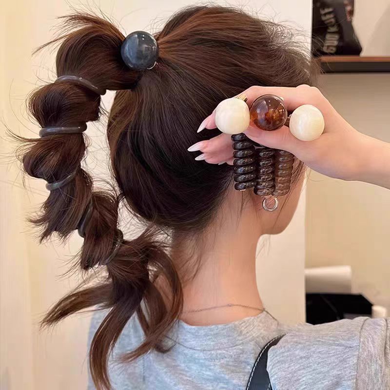 Kids Outdoor Dome - ヴィンテージボールハートストレート弾性ヘッドバンド 女性・女の子用 ポニーテールホルダー ヘアタイ スクランチー ヘアバンド
