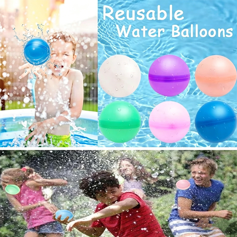 Kids Outdoor Water Play - 再利用可能な水風船おもちゃ、クイックフィル自動密閉式水爆弾、夏のゲーム、子供の屋外活動、ギフト、在庫あり