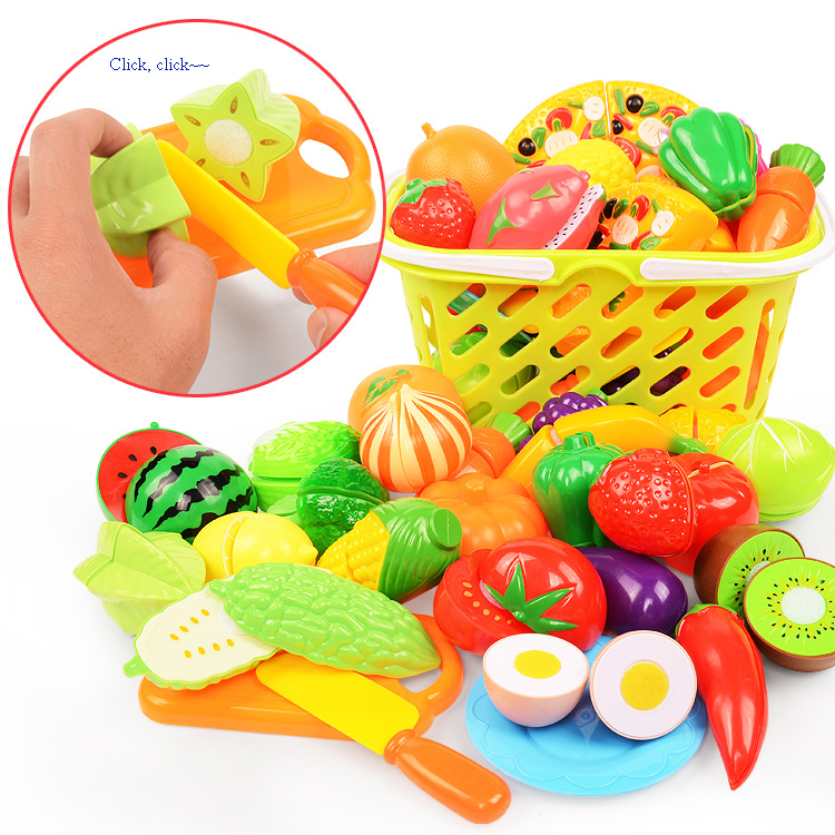 Kids Outdoor Mud Kitchen Accessories - カッティングプレイフードセット 子供用 シミュレーション キッチンおもちゃ ごっこ遊び モンテッソーリ