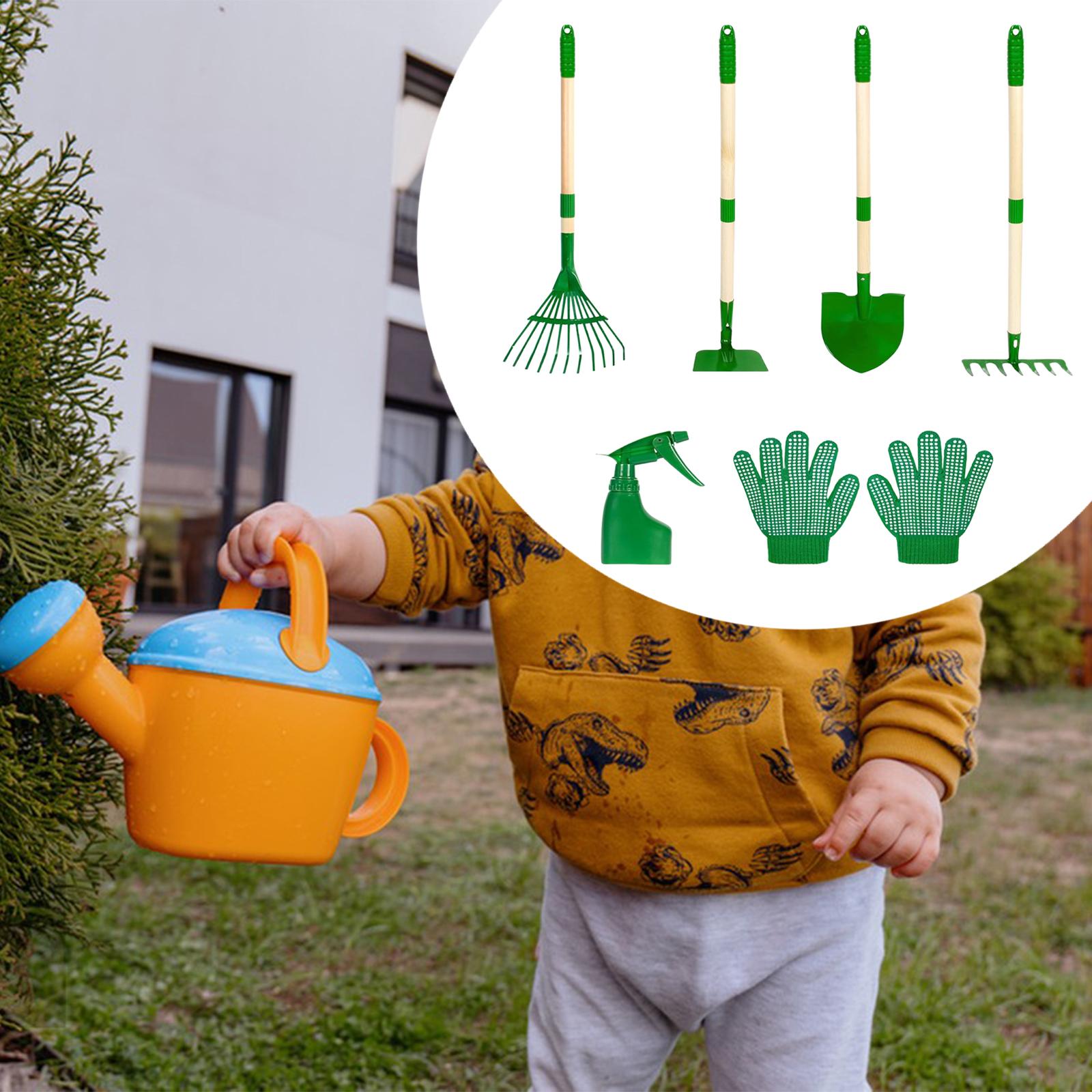 Kids Outdoor Learning Activities - 子供用園芸工具セット、快適なハンドルとスプレーボトル付き、屋外での学習活動に最適