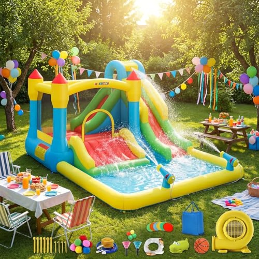 屋外/屋内兼用インフレータブルウォーターバウンスハウス（子供 - Kids Outdoor Water Slide のレビューと価格