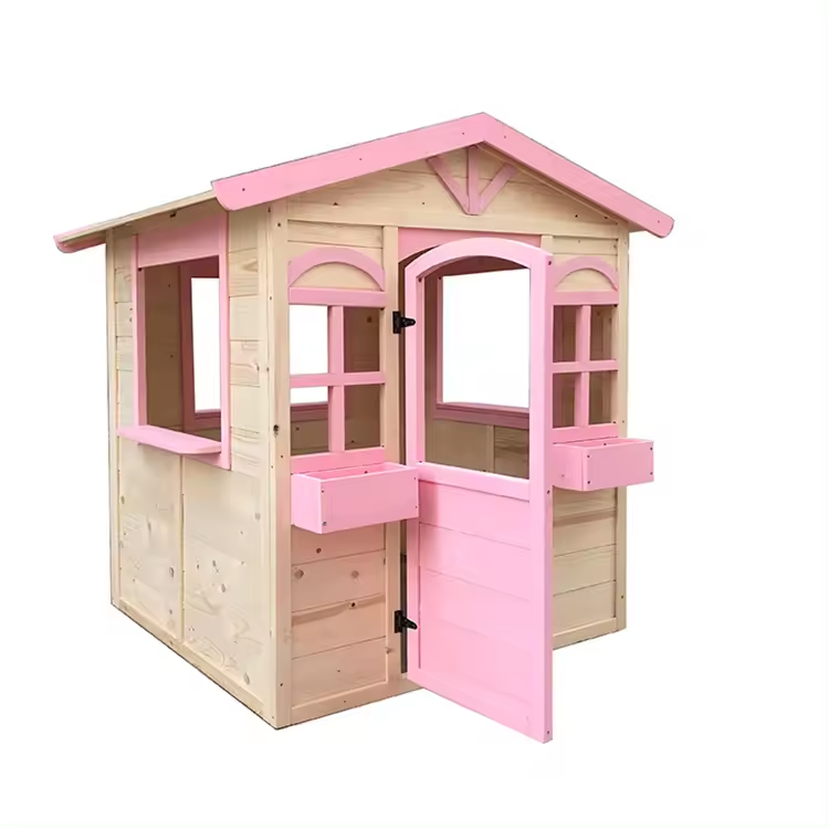 中国製木製キッズ用屋外遊具プレイハウス（売れ筋商品） - Kids Outdoor Wooden Playhouse のレビューと価格