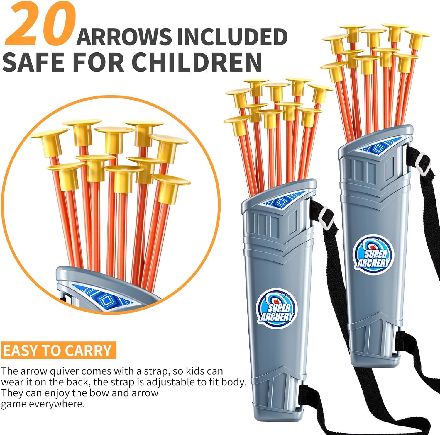 子供用弓矢セット - アーチェリーおもちゃセット - 吸盤付 - Kids Outdoor Archery Set のレビューと価格