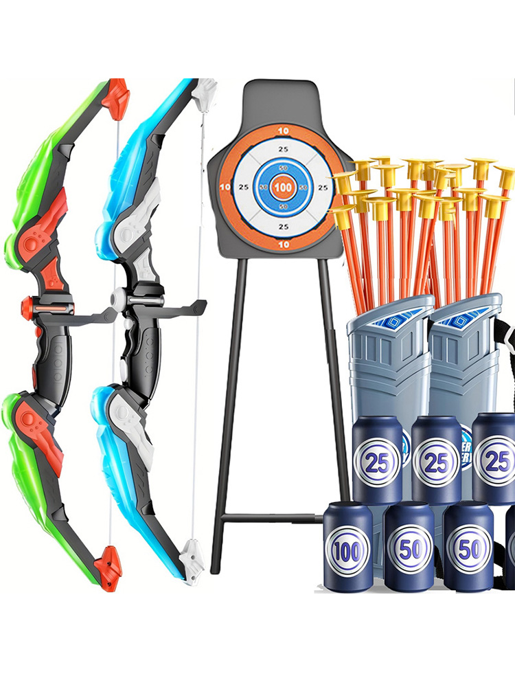 キッズLEDアーチェリーおもちゃセット、手と目のコーディネー - Kids Outdoor Archery Set のレビューと価格