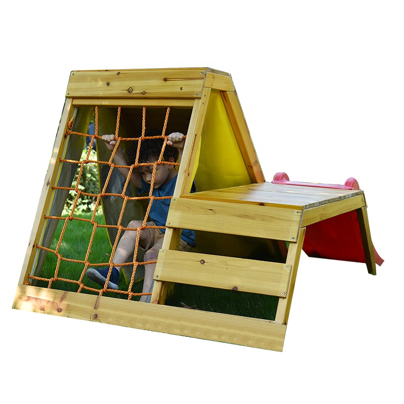 子供用木製屋外プレイハウスキット、幼児・幼稚園児向け滑り台、 - Kids Outdoor Wooden Playhouse のレビューと価格