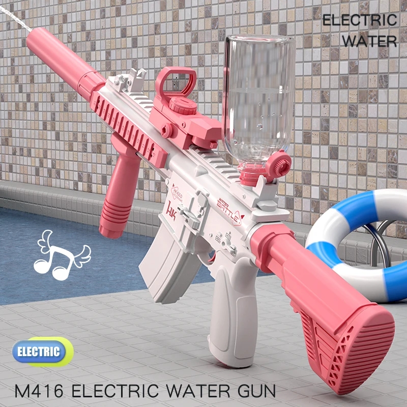 大人用M416電動水鉄砲、強力なスプレー、自動水噴射、夏の子 - Kids Outdoor Water Play のレビューと価格