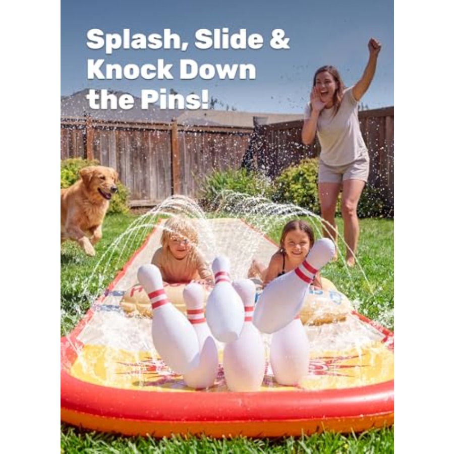 子供向け裏庭屋外遊び：20フィートの芝生用ウォータースライド - Kids Outdoor Water Slide のレビューと価格