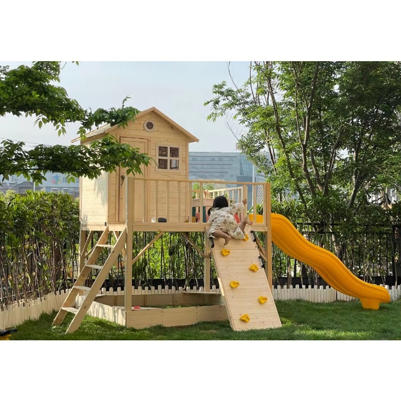 屋外木製プレイハウス幼児用木製プレイハウスプラスチック製プレ - Kids Outdoor Wooden Playhouse のレビューと価格