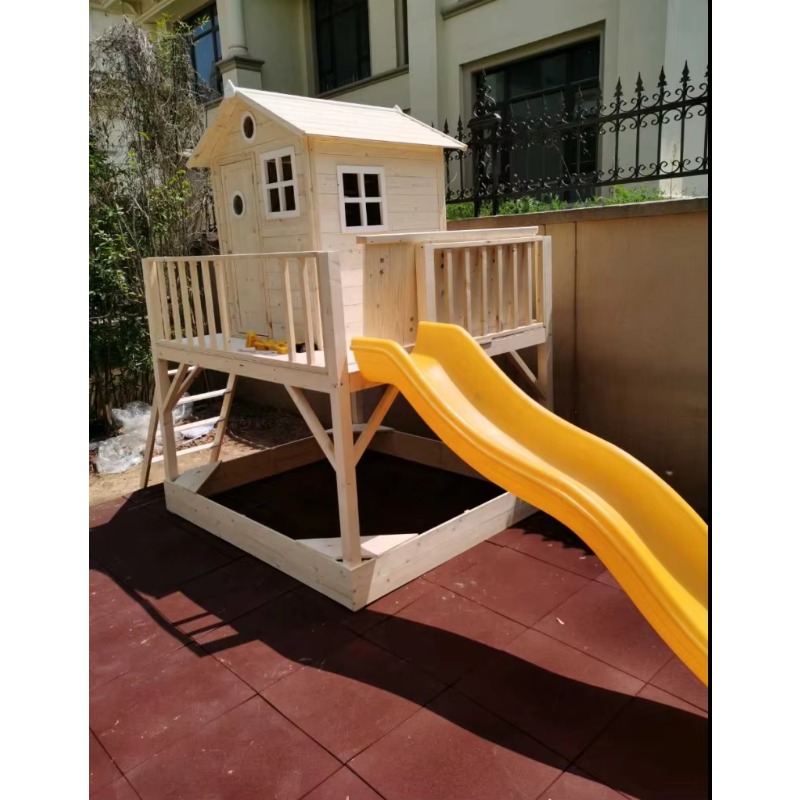 屋外木製プレイハウス幼児用木製プレイハウスプラスチック製プレ - Kids Outdoor Wooden Playhouse のレビューと価格
