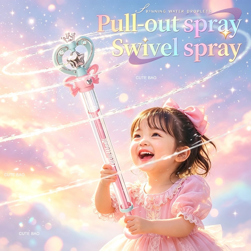 魔法の妖精の杖型水鉄砲 夏の水遊びおもちゃ デュアルモード水 - Kids Outdoor Water Play のレビューと価格