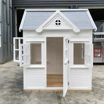 工場製キッズ屋外用小屋プレイハウス オーストラリア製子供用木 - Kids Outdoor Wooden Playhouse のレビューと価格