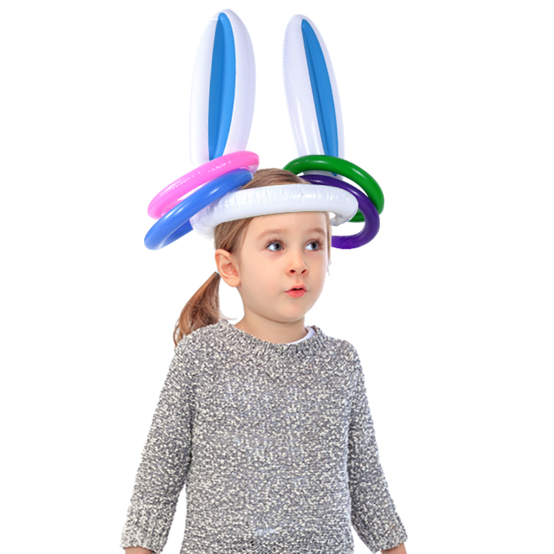 イースターパーティーゲーム インフレータブルウサギ耳帽子 リ - Kids Outdoor Easter Toys のレビューと価格