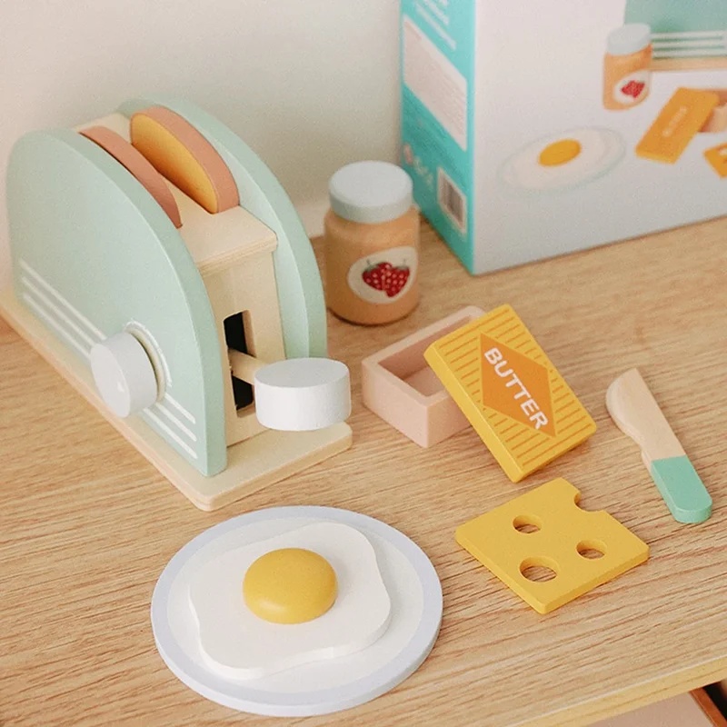 木製シミュレーショントースターおもちゃ キッズごっこ遊びキッ - Kids Outdoor Mud Kitchen Accessories のレビューと価格