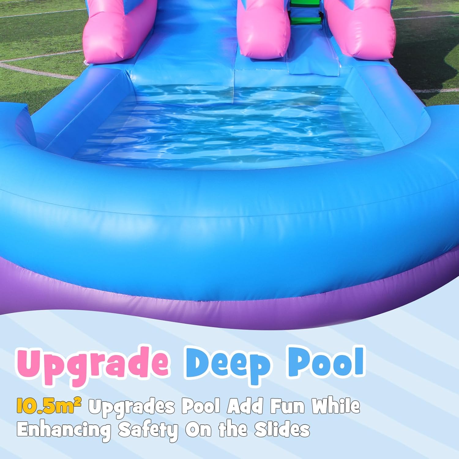 26.2フィートの頑丈なインフレータブルウォータースライド、 - Kids Outdoor Water Slide のレビューと価格