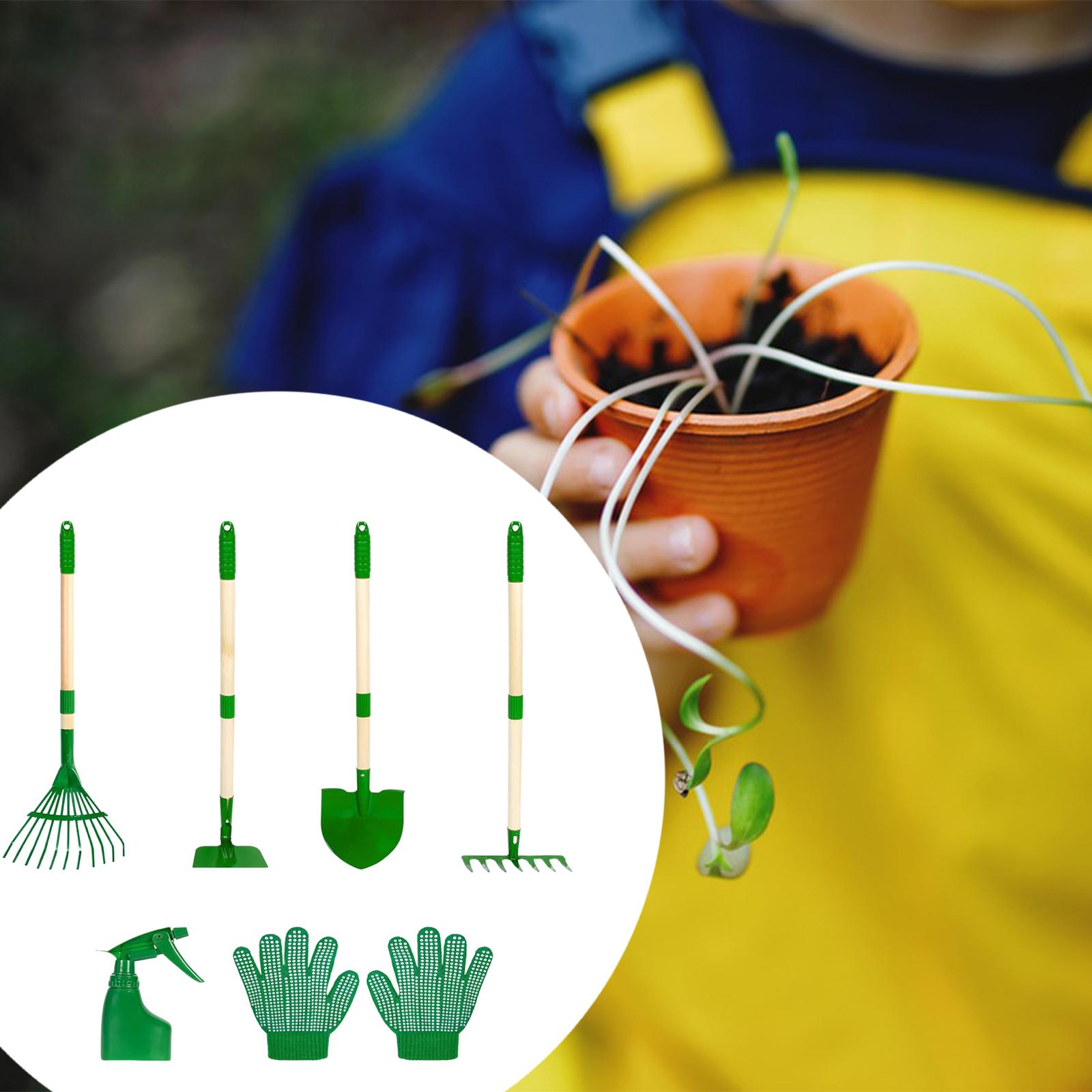 子供用園芸道具セット、快適なハンドルとスプレーボトル付き、屋 - Kids Outdoor Learning Activities のレビューと価格