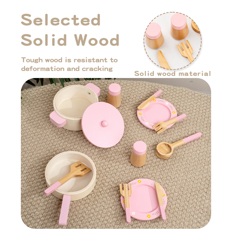 子供用木製キッチンプレイセット、鍋、フライパン、調理器具、食 - Kids Outdoor Mud Kitchen Accessories のレビューと価格
