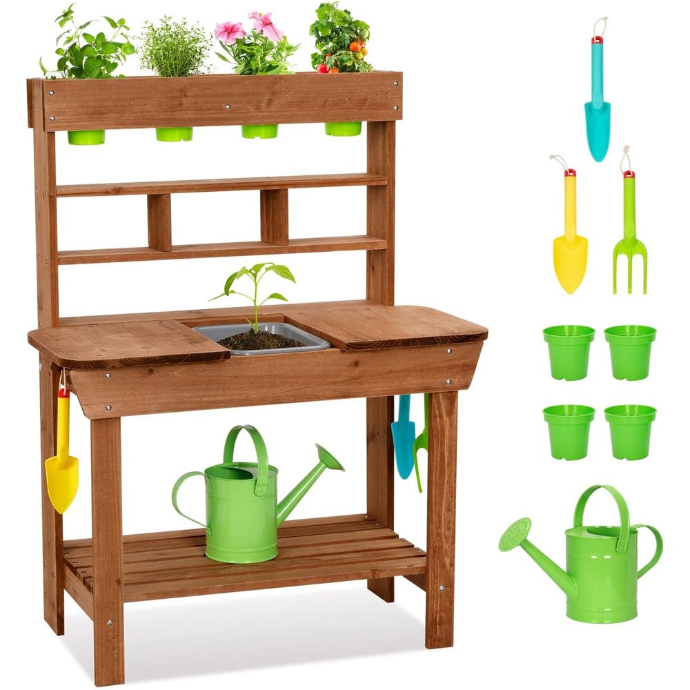 OOOKキッズマッドキッチン、IRウッド製屋外プレイキッチン - Kids Outdoor Mud Kitchen のレビューと価格