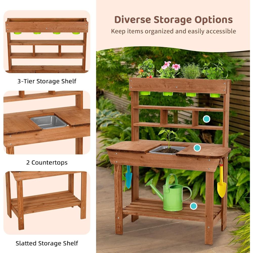 OOOKキッズマッドキッチン、IRウッド製屋外プレイキッチン - Kids Outdoor Mud Kitchen のレビューと価格