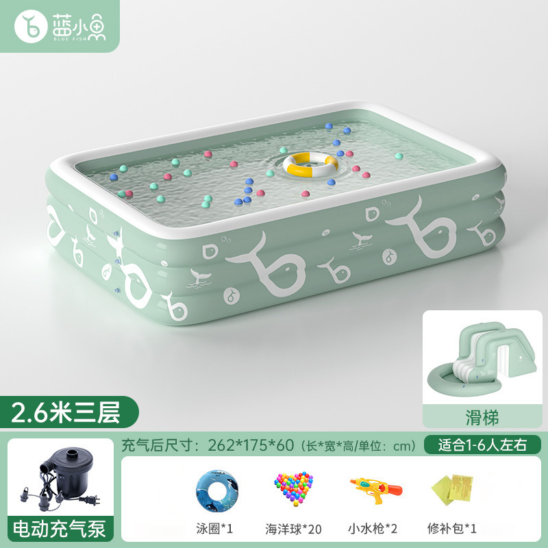 厚手のインフレータブルスイミングプール、スライドとキャノピー - Kids Indoor Outdoor Games のレビューと価格