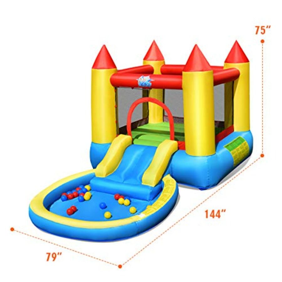 3歳から5歳向けの屋外用インフレータブルバウンスハウス：PV - Kids Outdoor Water Slide のレビューと価格