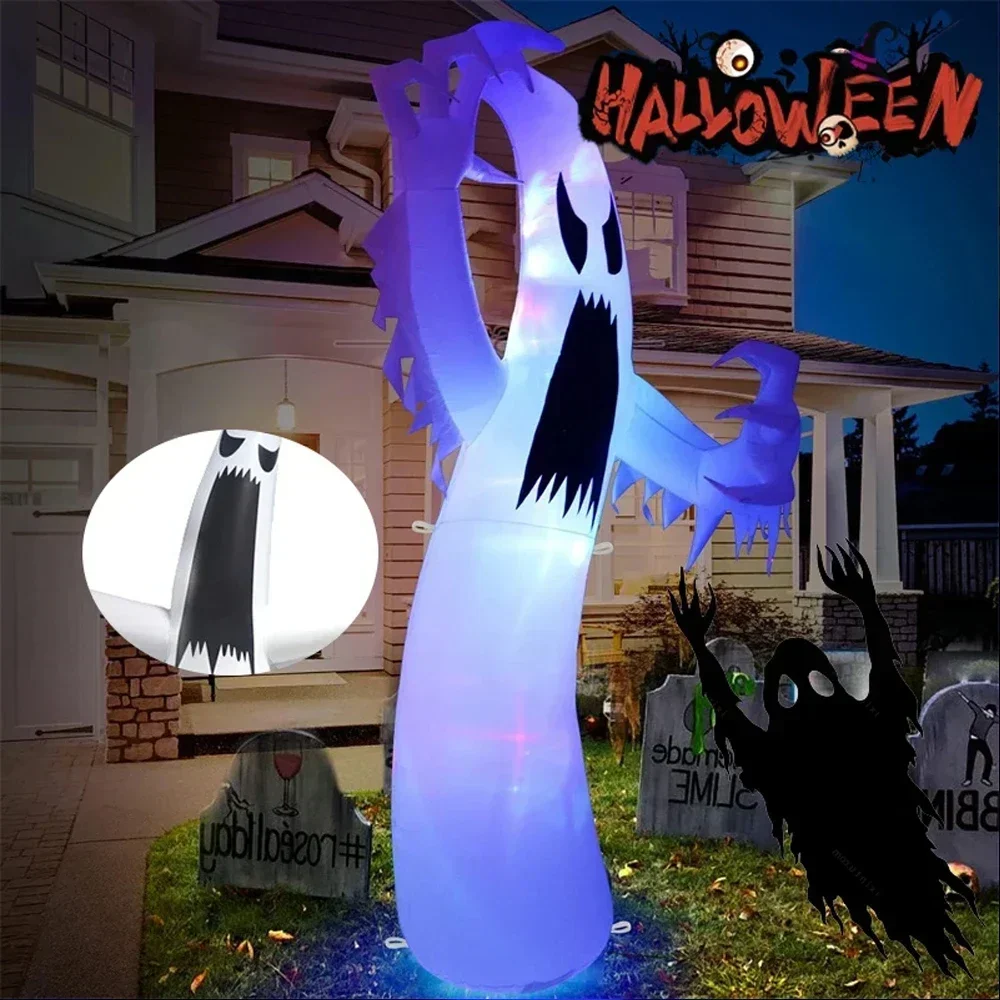 ハロウィンインフレータブル怖いゴースト LED ライト付き子 - Kids Outdoor Easter Toys のレビューと価格