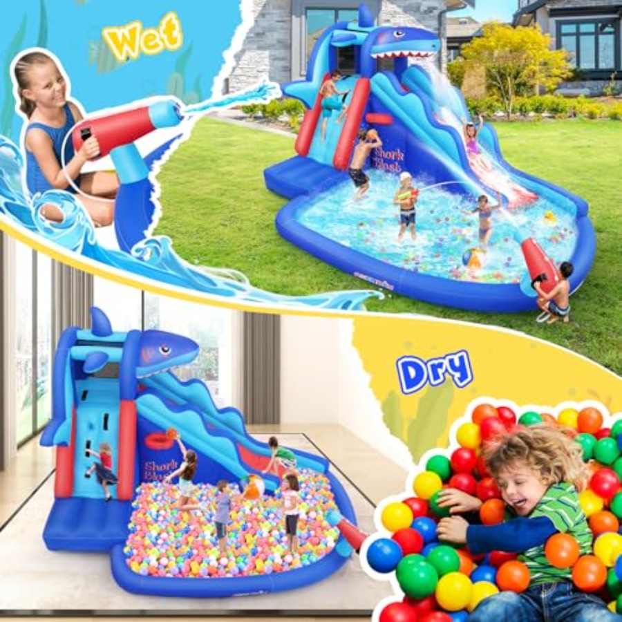 屋外/屋内兼用インフレータブルウォータースライドバウンスハウ - Kids Outdoor Water Slide のレビューと価格