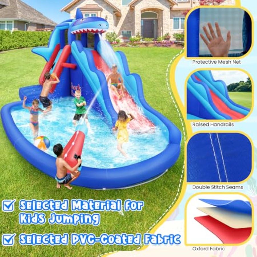 屋外/屋内兼用インフレータブルウォータースライドバウンスハウ - Kids Outdoor Water Slide のレビューと価格