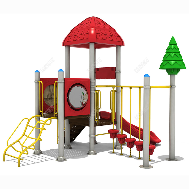 赤いプラスチック製の子供用滑り台 LLDPE遊園地設備 屋外 - Kids Outdoor Area のレビューと価格
