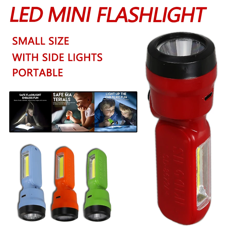 ミニ COB+XPE 子供用懐中電灯、USB 充電式 3 モ - Outdoor Kid のレビューと価格