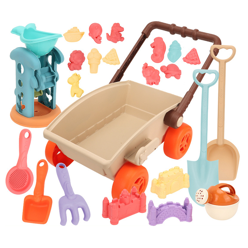 子供用トロリービーチプレイおもちゃサンドボックスシャベル動物 - Kids Outdoor Water Play のレビューと価格