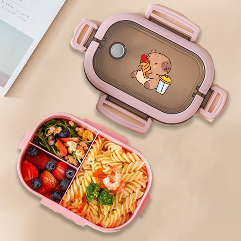 カピバラ弁当箱アニメ動物プリント食品保存容器子供学校ピクニッ - Kids Outdoor Mud Kitchen Accessories のレビューと価格