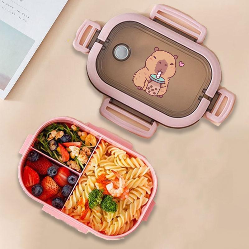 カピバラ弁当箱アニメ動物プリント食品保存容器子供学校ピクニッ - Kids Outdoor Mud Kitchen Accessories のレビューと価格