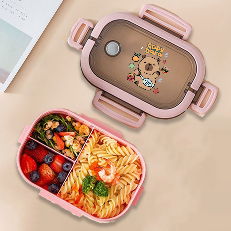 カピバラ弁当箱アニメ動物プリント食品保存容器子供学校ピクニッ - Kids Outdoor Mud Kitchen Accessories のレビューと価格
