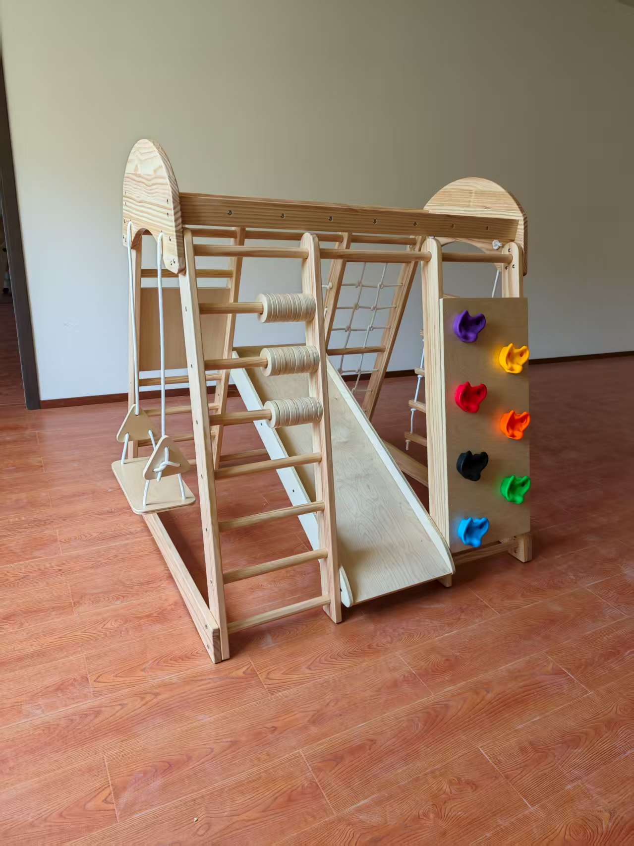 木製キッズクライミングフレーム、はしご、おもちゃ、クライムゲ - Kids Indoor Outdoor Games のレビューと価格