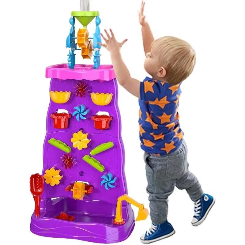 子供用ウォーターテーブル 両面滝砂遊びセット 屋外砂遊びステ - Kids Outdoor Learning Activities のレビューと価格