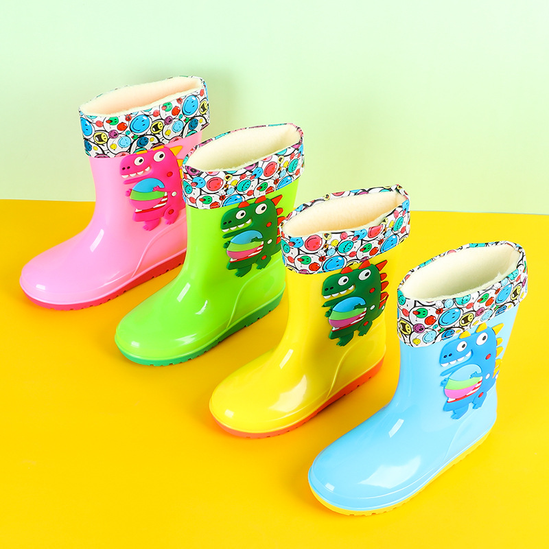 子供恐竜レインブーツ子供ミッドカーフぬいぐるみウォーターブー - Kids Outdoor Water Play のレビューと価格