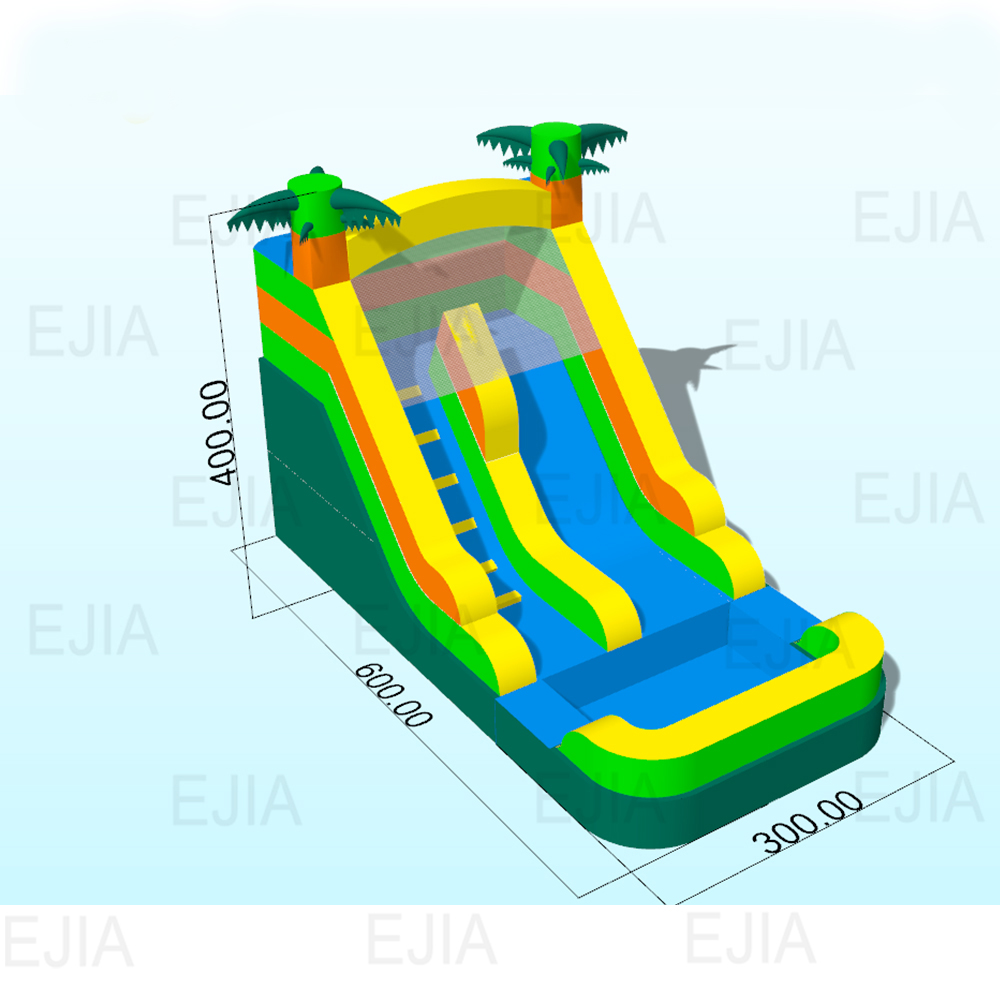 スプラッシュプール付き裏庭インフレータブルスライド - ウォ - Kids Outdoor Water Slide のレビューと価格