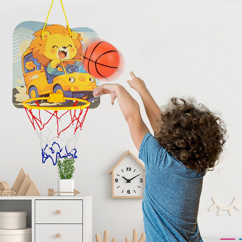 子供用調節可能なバスケットボールスタンド漫画の動物の形のシュ - Kids Indoor Outdoor Games のレビューと価格