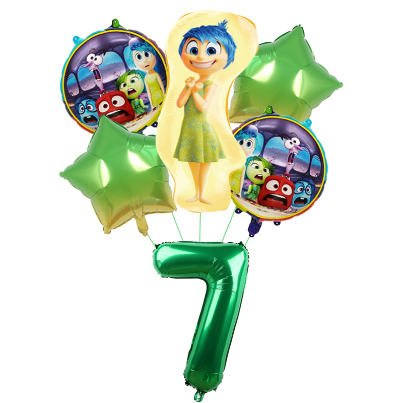 6 個新しい Inside Out2 風船セット漫画アニメー - Kids Outdoor Easter Toys のレビューと価格