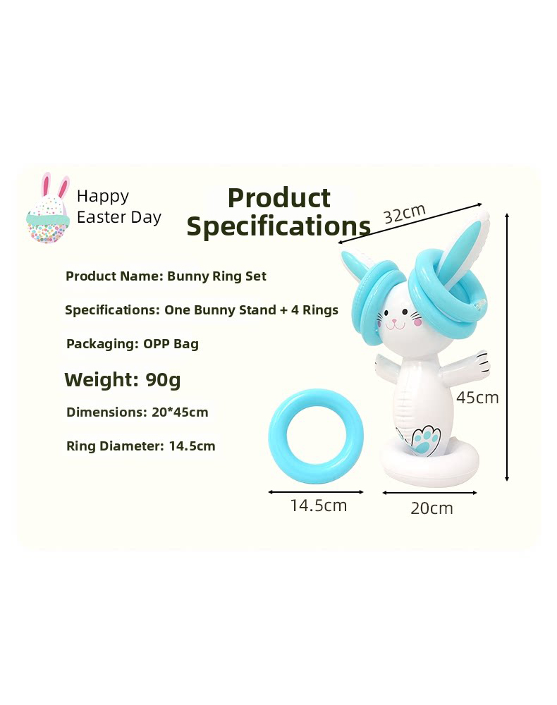 イースター用インフレータブルバニーリングトスゲーム、子供用ウ - Kids Outdoor Easter Toys のレビューと価格
