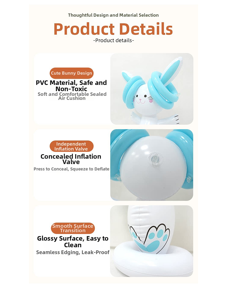イースター用インフレータブルバニーリングトスゲーム、子供用ウ - Kids Outdoor Easter Toys のレビューと価格
