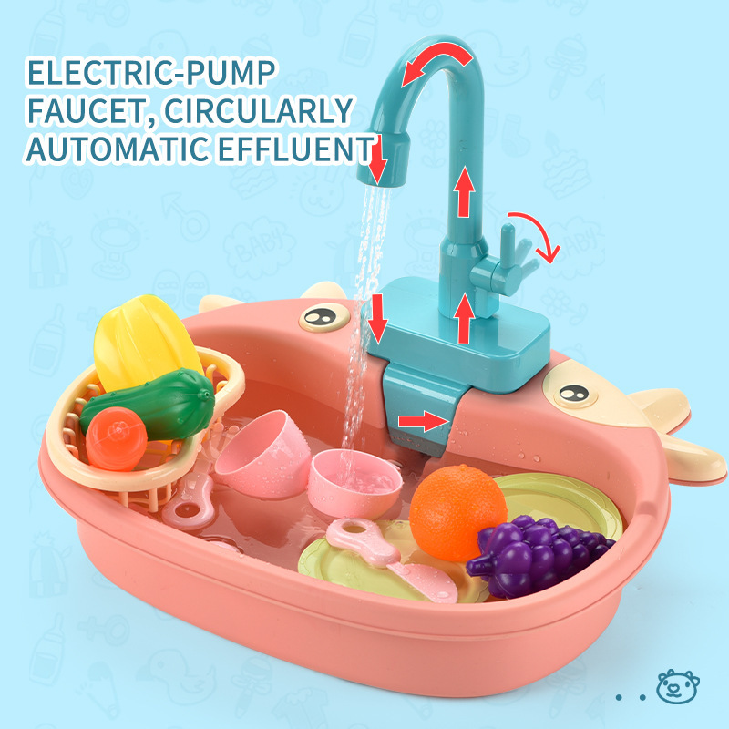 子供用キッチンシンクおもちゃ シミュレーション電動食器洗い機 - Kids Outdoor Mud Kitchen Accessories のレビューと価格